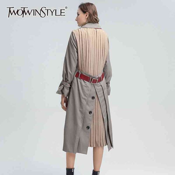 casual patchwork ruched trench for women lapel long sleeve high waist with sashes ol windbreaker female autumn 210524, Tan;black
casual patchwork ruched trench for women lapel long sleeve high waist with sashes ol windbreaker female autumn 210524, Tan;black