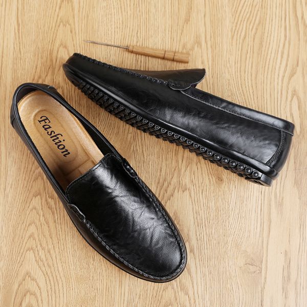 men's busins leather shoes leisure fashion trend comfortable simple pure color, Black
men's busins leather shoes leisure fashion trend comfortable simple pure color, Black