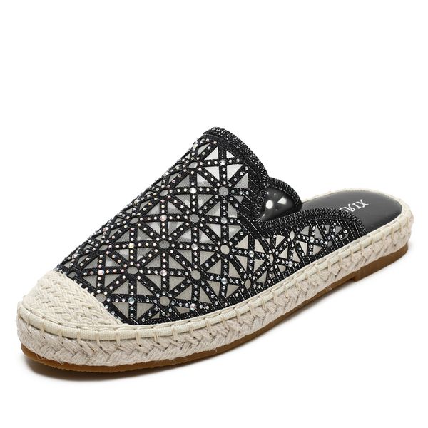 the new sandals are enlarged by 36-42 yards, designer decorates them with luxury water diamonds and round toes. casual flat shoes for women., Black
the new sandals are enlarged by 36-42 yards, designer decorates them with luxury water diamonds and round toes. casual flat shoes for women., Black