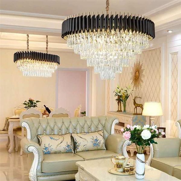 pendant lamps crystal chandelier modern luxury hanging lighting round black suspension lamp for living room restaurant decoration
pendant lamps crystal chandelier modern luxury hanging lighting round black suspension lamp for living room restaurant decoration