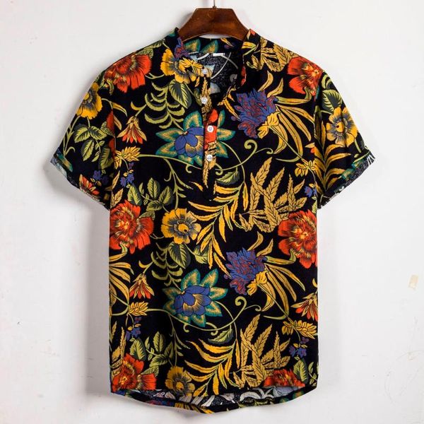 mens ethnic shirt retro floral printed short sleeve classic men dress cotton linen printing hawaiian brand clothing men's casual shirts, White;black
mens ethnic shirt retro floral printed short sleeve classic men dress cotton linen printing hawaiian brand clothing men's casual shirts, White;black