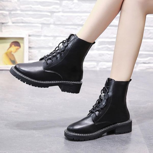 boots fashion ankle winter pu leather women work shoes round toe lace-up black female
boots fashion ankle winter pu leather women work shoes round toe lace-up black female