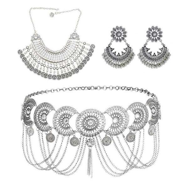 earrings & necklace gypsy coin tassel necklaces belly chains sets for women boho turkish festival dance vintage metal jewelry, Silver
earrings & necklace gypsy coin tassel necklaces belly chains sets for women boho turkish festival dance vintage metal jewelry, Silver