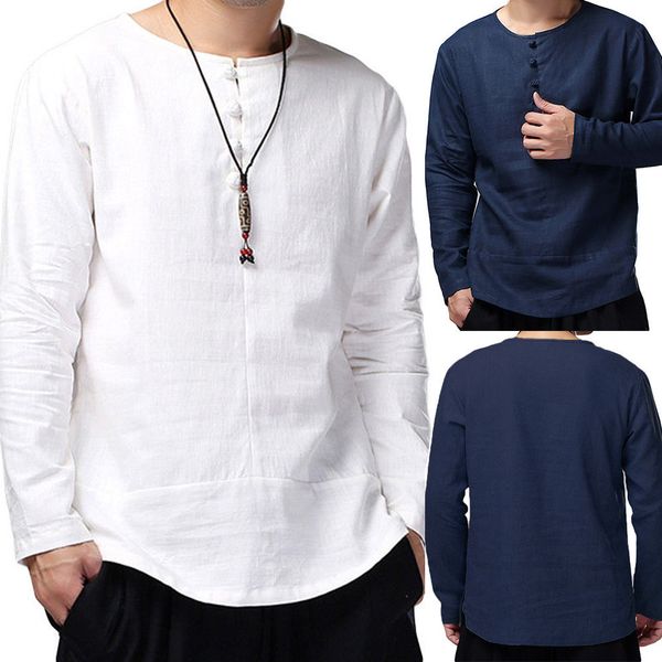 Men' Fashion Shirts 2021 Chinese Style Four Cloth Button Cotton Slim Long Sleeve Casual Top, White
Men' Fashion Shirts 2021 Chinese Style Four Cloth Button Cotton Slim Long Sleeve Casual Top, White