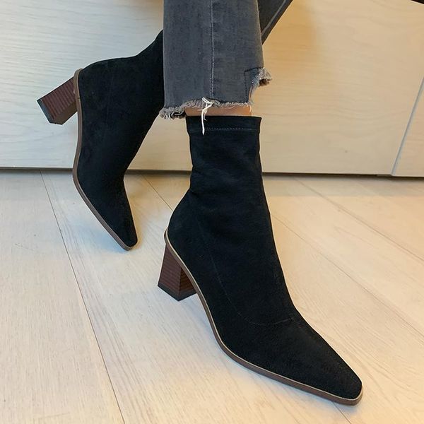 boots may niamh stretch ankle for woman fashion square toe slip-on women's autumn 2021 female high heels winter shoes a041, Black
boots may niamh stretch ankle for woman fashion square toe slip-on women's autumn 2021 female high heels winter shoes a041, Black