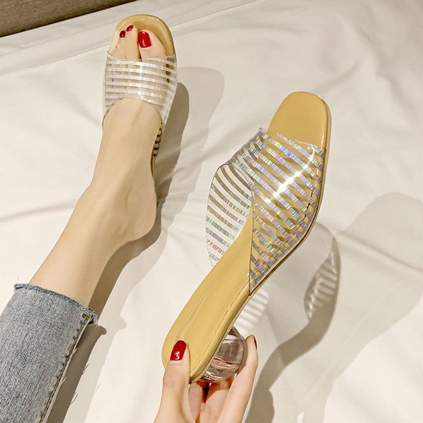 2021 fashion sandals outside transparent belt women with thick heels crystal heels sexualsandals slippers, Black
2021 fashion sandals outside transparent belt women with thick heels crystal heels sexualsandals slippers, Black