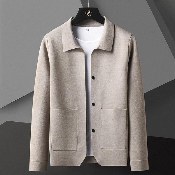 men's sweaters 2021 spring autumn cardigan sweater turn-down collar button quality jacket fashion brand casual clothes men, White;black
men's sweaters 2021 spring autumn cardigan sweater turn-down collar button quality jacket fashion brand casual clothes men, White;black