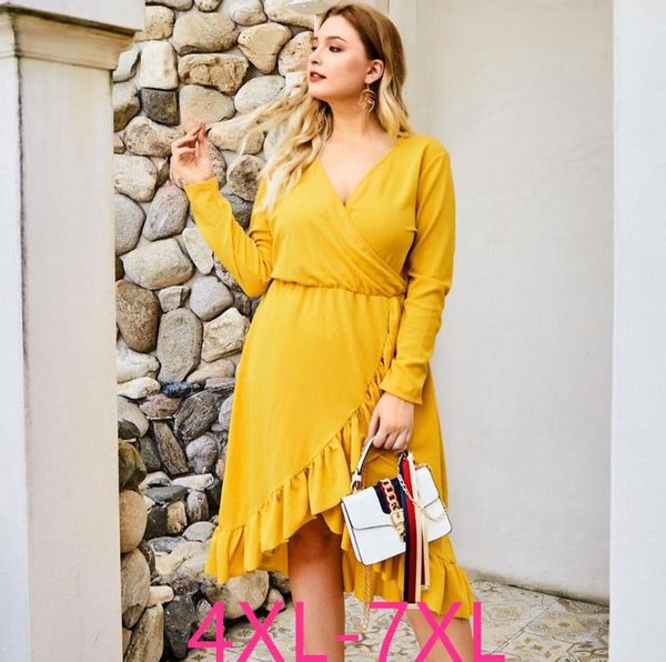 casual dresses spring autumn plus size party dress for women loose large v neck low cut falbala yellow 4xl 5xl 6xl 7xl, Black;gray
casual dresses spring autumn plus size party dress for women loose large v neck low cut falbala yellow 4xl 5xl 6xl 7xl, Black;gray