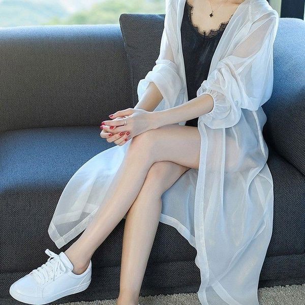 women's blouses & shirts women summer solid thin chiffon cardigan hooded loose sun protection long blouse female beach kimono sleeve y2, White
women's blouses & shirts women summer solid thin chiffon cardigan hooded loose sun protection long blouse female beach kimono sleeve y2, White
