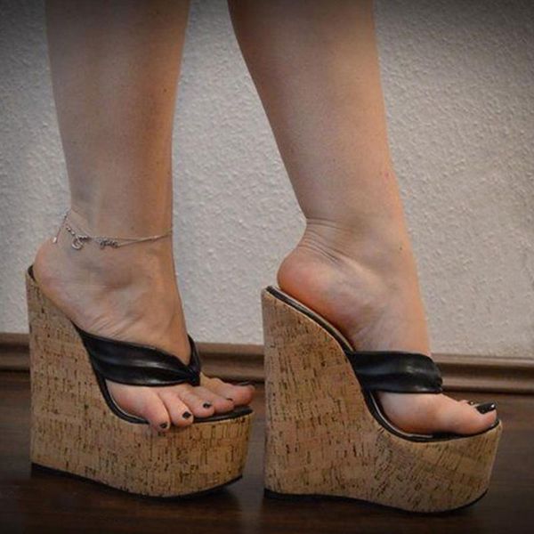 sandals gigifox stylish ins party open toe flip flop summer pumps platform high wedges women's fashion shoes woman, Black
sandals gigifox stylish ins party open toe flip flop summer pumps platform high wedges women's fashion shoes woman, Black