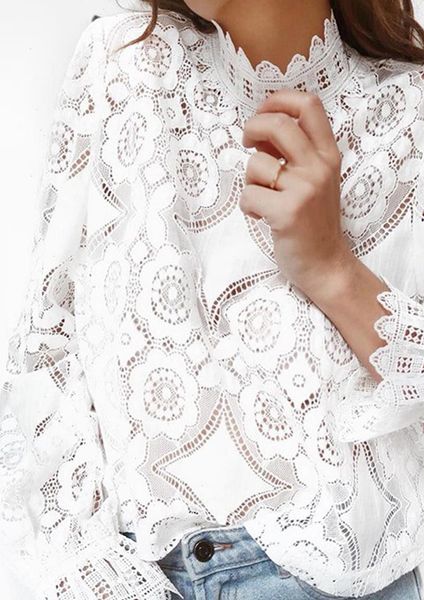 fashion women shirt womens lace white hallow out blouse casual bell long sleeve pullover shirts drop
fashion women shirt womens lace white hallow out blouse casual bell long sleeve pullover shirts drop