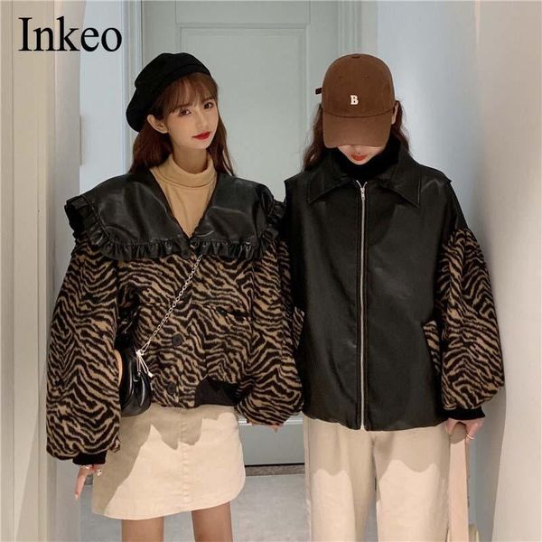 vintage sweet animal leopard print pu jacket 2021 turn down collar female loose faux leather coat outwear inkeo 9o058 women's jackets, Black;brown
vintage sweet animal leopard print pu jacket 2021 turn down collar female loose faux leather coat outwear inkeo 9o058 women's jackets, Black;brown