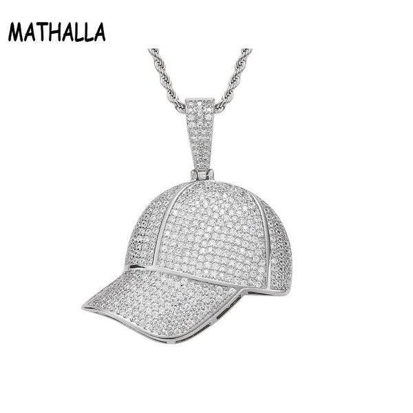 pendant necklaces mathalla hip-hop jewelry baseball cap covered with zircons and chain men's pendants women's, Silver
pendant necklaces mathalla hip-hop jewelry baseball cap covered with zircons and chain men's pendants women's, Silver