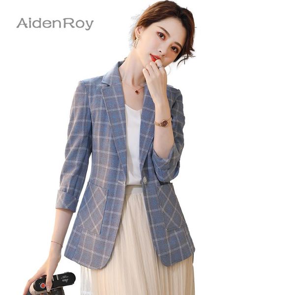 female elegant formal office work wear ladies casual pink plaid blazers women outerwear jackets slim clothes ol styles women's suits &, White;black
female elegant formal office work wear ladies casual pink plaid blazers women outerwear jackets slim clothes ol styles women's suits &, White;black