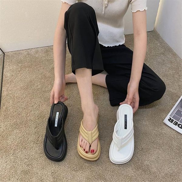 slippers leisure platform thick-soled flip-flops women's summer wear 2021 korean style wedge open toe beach a845, Black
slippers leisure platform thick-soled flip-flops women's summer wear 2021 korean style wedge open toe beach a845, Black
