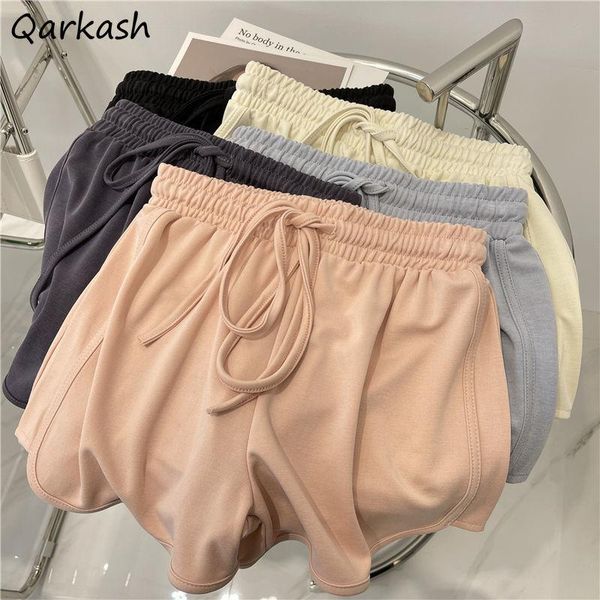 women's shorts women high elastic waist drawstring solid casual all-match students summer chic streetwear fashion vintage korean style, White;black
women's shorts women high elastic waist drawstring solid casual all-match students summer chic streetwear fashion vintage korean style, White;black