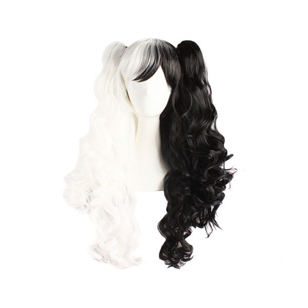 game danganronpa monokuma cosplay wig women long ponytails curly white black mix heat resistant synthetic hair wigs + wig cap
game danganronpa monokuma cosplay wig women long ponytails curly white black mix heat resistant synthetic hair wigs + wig cap