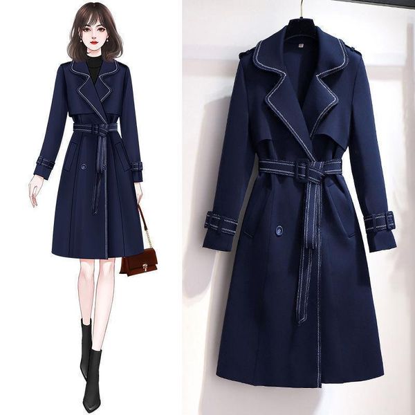 women's trench coats 2021 spring autumn elegant double breasted women long sleeve slim belted split female blue windbreaker y942, Tan;black
women's trench coats 2021 spring autumn elegant double breasted women long sleeve slim belted split female blue windbreaker y942, Tan;black