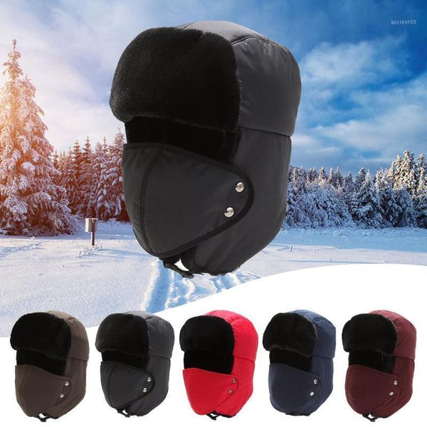 berets winter warm thicken cotton thermal bomber hats men and women ear fashion windproof ski cap waterproof protection outdoor hat, Blue;gray
berets winter warm thicken cotton thermal bomber hats men and women ear fashion windproof ski cap waterproof protection outdoor hat, Blue;gray