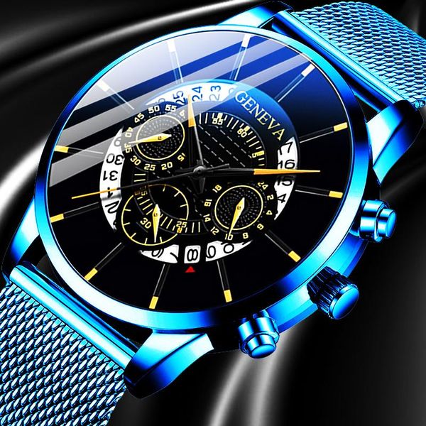 fashion mens business casual date calendar watches luxury blue stainless steel mesh belt quartz watch for man clock wristwatches, Slivery;brown
fashion mens business casual date calendar watches luxury blue stainless steel mesh belt quartz watch for man clock wristwatches, Slivery;brown