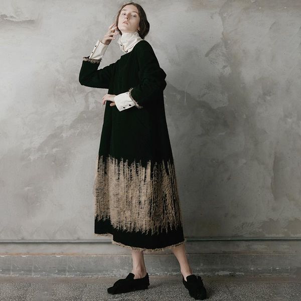 casual dresses 2021 collection original design black oversize long wool dress women, Black;gray
casual dresses 2021 collection original design black oversize long wool dress women, Black;gray