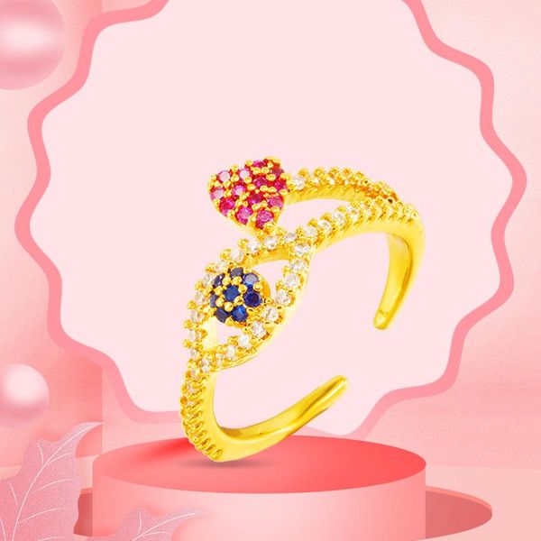wedding rings classical cubic zirconia eye ring gold color for women adjustable angel open engagement female jewelry, Slivery;golden
wedding rings classical cubic zirconia eye ring gold color for women adjustable angel open engagement female jewelry, Slivery;golden