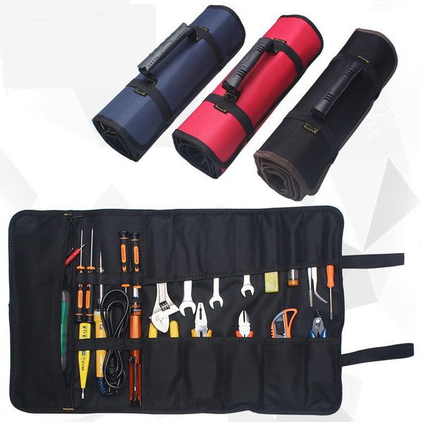 tools roll tool bag large wrench up portable pouch for electricians mechanics