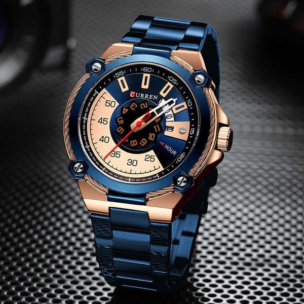curren watch men luxury brand big dial male watches military stainless steel sport mens wristwatch relogio masculino 210527, Slivery;brown
curren watch men luxury brand big dial male watches military stainless steel sport mens wristwatch relogio masculino 210527, Slivery;brown