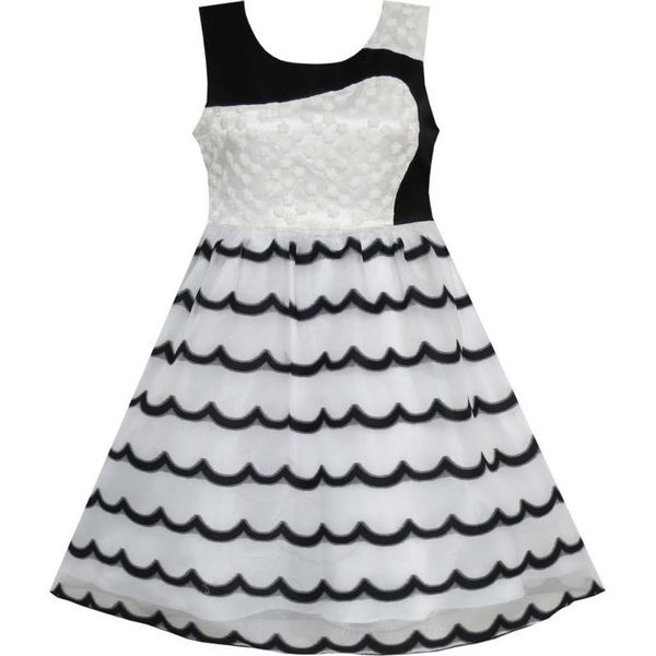 girl's dresses girls dress sleeveless lace tulle wave pattern black white 2021 summer princess wedding party size 4-10 carnival, Red;yellow
girl's dresses girls dress sleeveless lace tulle wave pattern black white 2021 summer princess wedding party size 4-10 carnival, Red;yellow