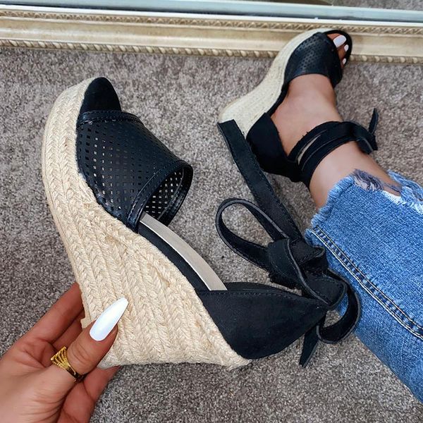 sandals 2021 women wedge female floral bowknot platform fashion high heel ankle strap open toe ladies shoes, Black
sandals 2021 women wedge female floral bowknot platform fashion high heel ankle strap open toe ladies shoes, Black