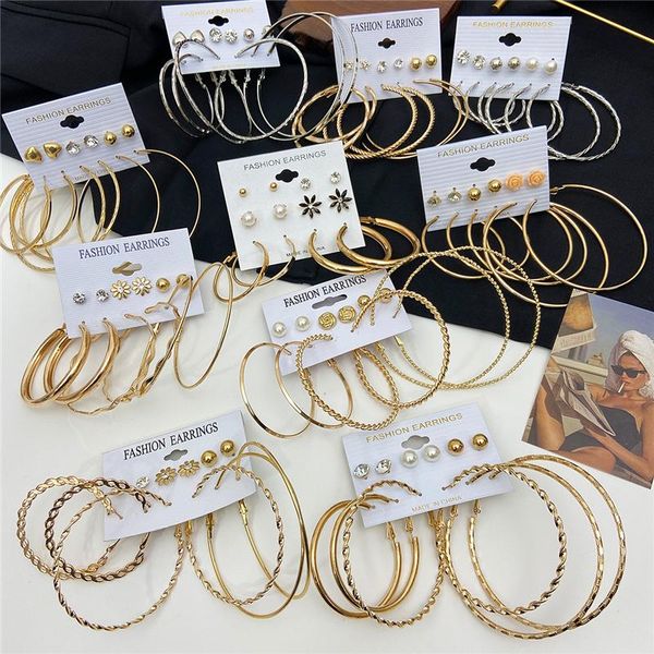 hoop & huggie trendy gold earrings for women 2021 design big geometric set of flower pearl jewelry fashion statement, Golden;silver
hoop & huggie trendy gold earrings for women 2021 design big geometric set of flower pearl jewelry fashion statement, Golden;silver