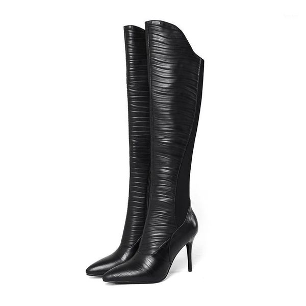 boots genuine leather knee high for women super heels ladies 2021 winter night club party shoes woman1, Black
boots genuine leather knee high for women super heels ladies 2021 winter night club party shoes woman1, Black