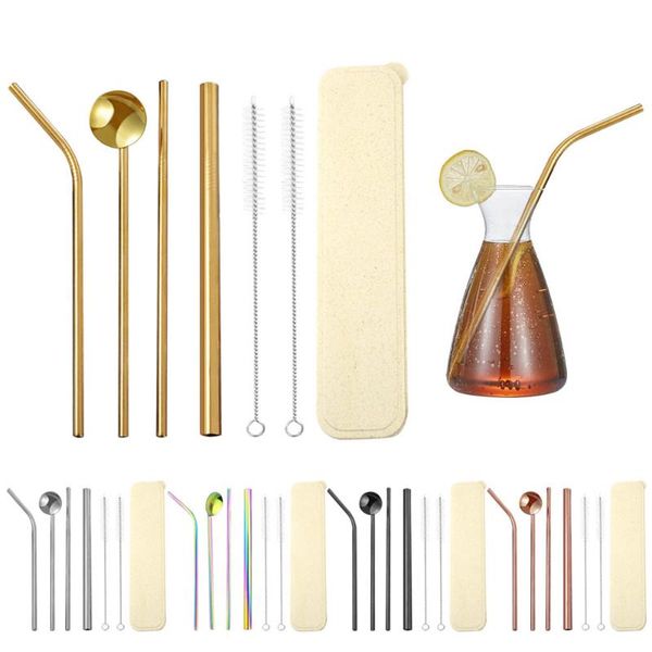 drinking straws 4pcs/lot reusable stainless steel with box + 2pcs cleaning brushes for bevarage coffee milk tea
drinking straws 4pcs/lot reusable stainless steel with box + 2pcs cleaning brushes for bevarage coffee milk tea