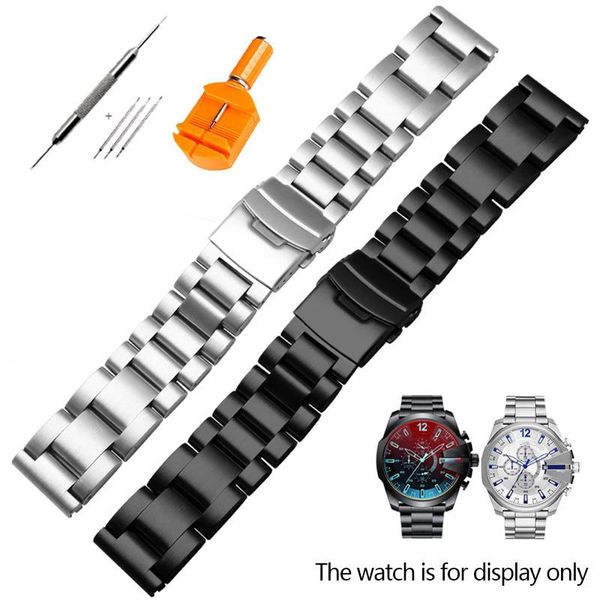 watch bands solid stainless steel watchband black silver 5.5mm thickened strap for men's wristband, Black;brown
watch bands solid stainless steel watchband black silver 5.5mm thickened strap for men's wristband, Black;brown