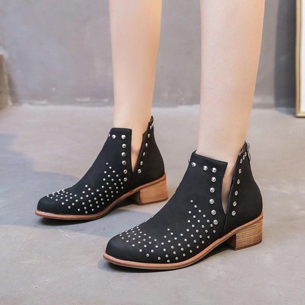 boots spring autumn women's fashion woman shoes suede square heel short black pink rivet casual zapatos mujer
boots spring autumn women's fashion woman shoes suede square heel short black pink rivet casual zapatos mujer