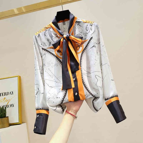 shirt silk satin contrast collar women spring mujer female bow ribbon long sleeve streetwear, White
shirt silk satin contrast collar women spring mujer female bow ribbon long sleeve streetwear, White