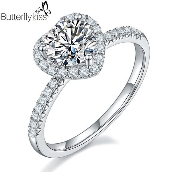 cluster rings bk 1ct moissanite ring genuine silver classic style heart shape single-minded diamond wedding for woman fine jewelry, Golden;silver
cluster rings bk 1ct moissanite ring genuine silver classic style heart shape single-minded diamond wedding for woman fine jewelry, Golden;silver