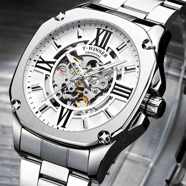 men's watch mechanical es fashion luxury automatic clock male business waterproof wristwatch relogio masculino 210608, Slivery;brown
men's watch mechanical es fashion luxury automatic clock male business waterproof wristwatch relogio masculino 210608, Slivery;brown