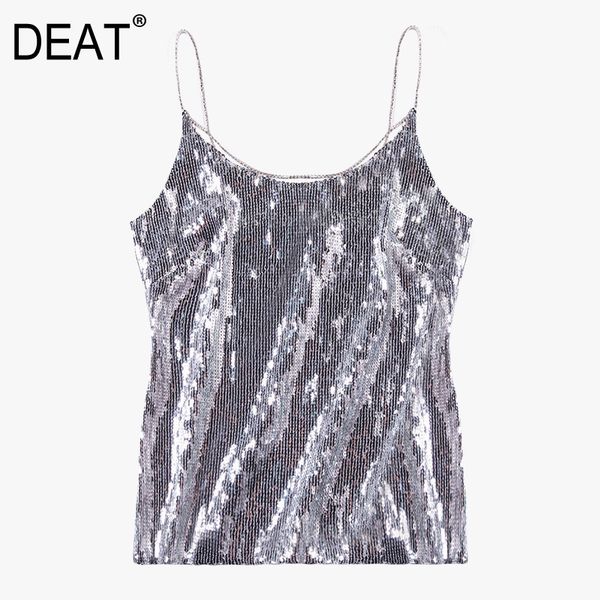 women silver big size tube sling tank sleeveless personality fashion tide spring autumn gx929 210421, White
women silver big size tube sling tank sleeveless personality fashion tide spring autumn gx929 210421, White