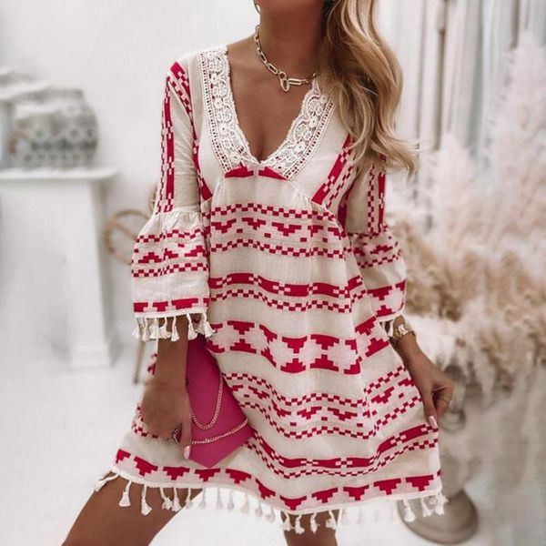 casual dresses tassel flared sleeve elegant women dress 2021 summer vintage geometric print loose ladies v-neck mini beach, Black;gray
casual dresses tassel flared sleeve elegant women dress 2021 summer vintage geometric print loose ladies v-neck mini beach, Black;gray