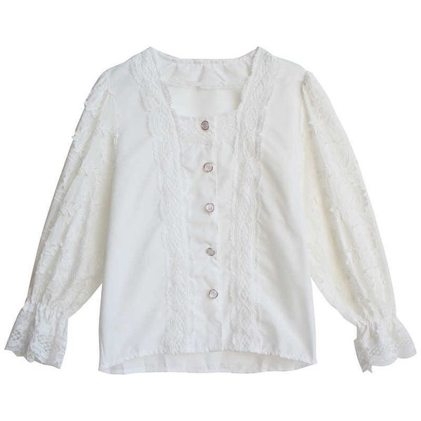 perhaps u women white khaki square collar flare long sleeve loose faux pearl button lace patchwork shirt spring b0759 210529
perhaps u women white khaki square collar flare long sleeve loose faux pearl button lace patchwork shirt spring b0759 210529
