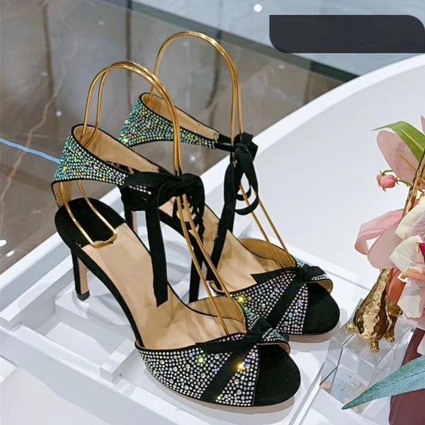 comfortable peep toe crystal thin heel shoes for women fashion summer sandals, Black
comfortable peep toe crystal thin heel shoes for women fashion summer sandals, Black