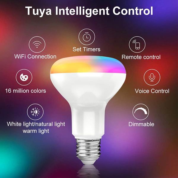 bulbs smart light bulb e27 tuya wifi led rgb color changing lamp work with alexa google home life app voice control
bulbs smart light bulb e27 tuya wifi led rgb color changing lamp work with alexa google home life app voice control