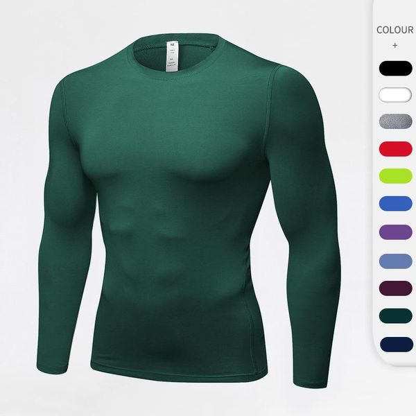 running jerseys men's tight fitness long-sleeved basketball training high-elastic sportswear breathable and quick-drying t-shirt, Black;blue
running jerseys men's tight fitness long-sleeved basketball training high-elastic sportswear breathable and quick-drying t-shirt, Black;blue