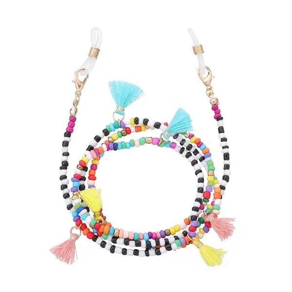 boho rainbow beaded glasses chain mask lanyard for women trendy fringed sunglasses hanging holders strap necklace
boho rainbow beaded glasses chain mask lanyard for women trendy fringed sunglasses hanging holders strap necklace