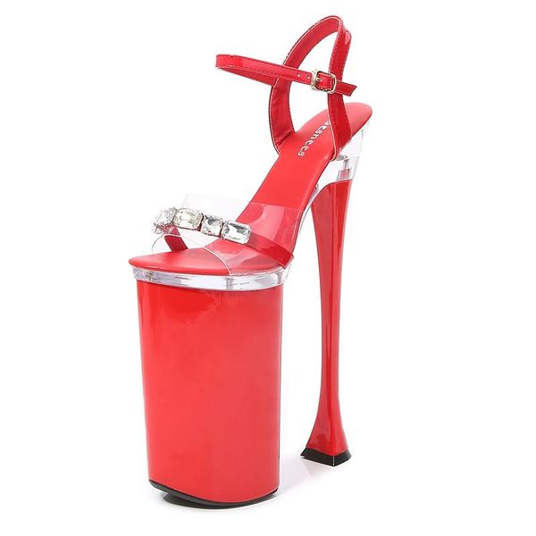 nightclub diamond ankle strap shoes woman open toe 26cm ultra thin high heels female 16cm catwalk shows red sandals, Black
nightclub diamond ankle strap shoes woman open toe 26cm ultra thin high heels female 16cm catwalk shows red sandals, Black