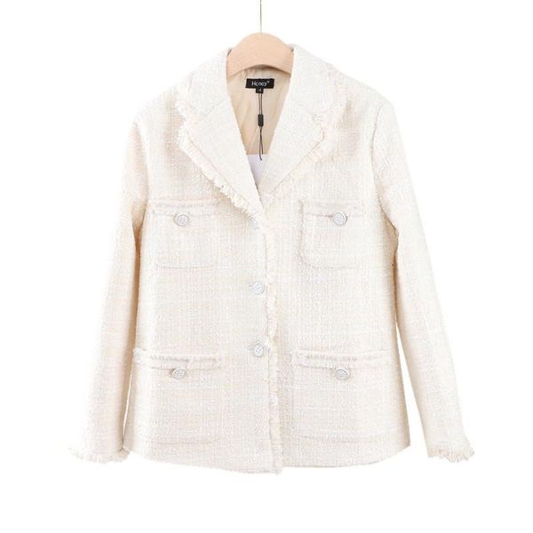 women's suits & blazers korean version of woolen suit jacket fashion autumn and winter small fragrance women, White;black
women's suits & blazers korean version of woolen suit jacket fashion autumn and winter small fragrance women, White;black