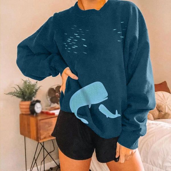 women pulovers korean fashion fish print solid color sweatshirts casual o-neck long sleeve loose pullover women's hoodies &, Black
women pulovers korean fashion fish print solid color sweatshirts casual o-neck long sleeve loose pullover women's hoodies &, Black