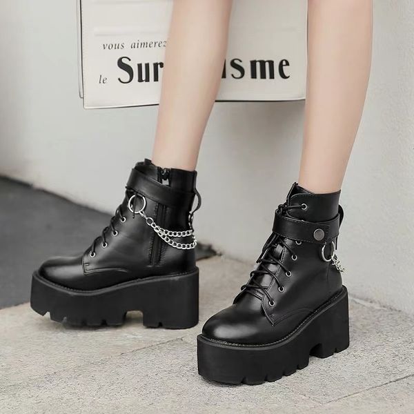 boots thick-soled martin women's autumn 2021 wild punk side zipper thin short handsome high-heeled boots, Black
boots thick-soled martin women's autumn 2021 wild punk side zipper thin short handsome high-heeled boots, Black