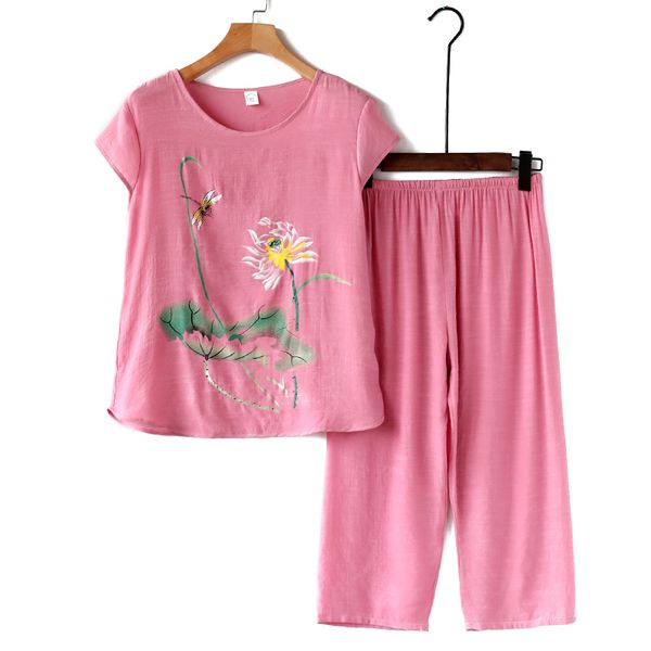 summer pajamas plus size 4xl casual women 2pcs pajama set cotton linen pijamas suit ladies sleepwear pyjamas home clothes, Black;red
summer pajamas plus size 4xl casual women 2pcs pajama set cotton linen pijamas suit ladies sleepwear pyjamas home clothes, Black;red